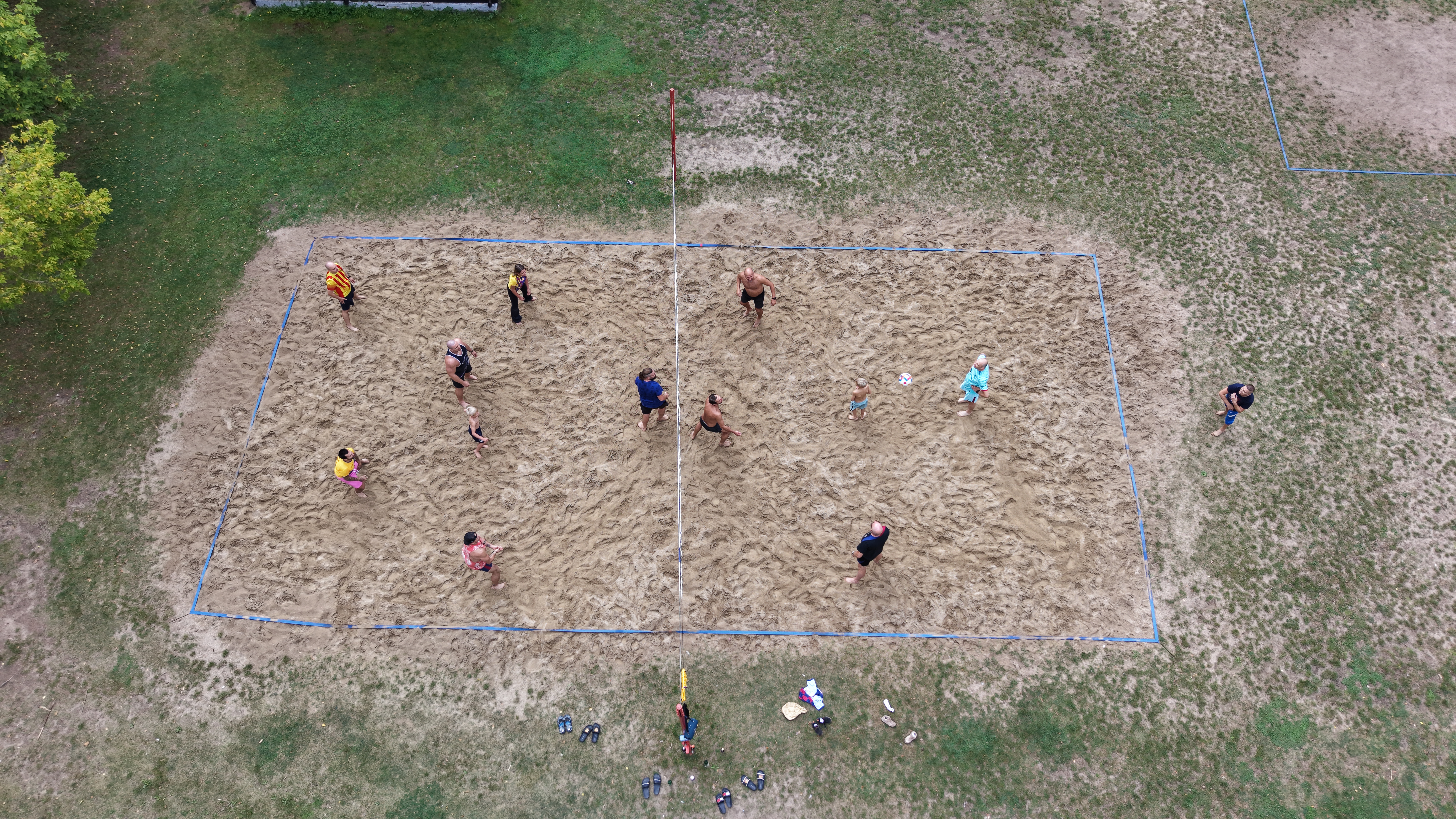 Mecz siatkówki plażowej z lotu ptaka - obsługa imprez sportowych